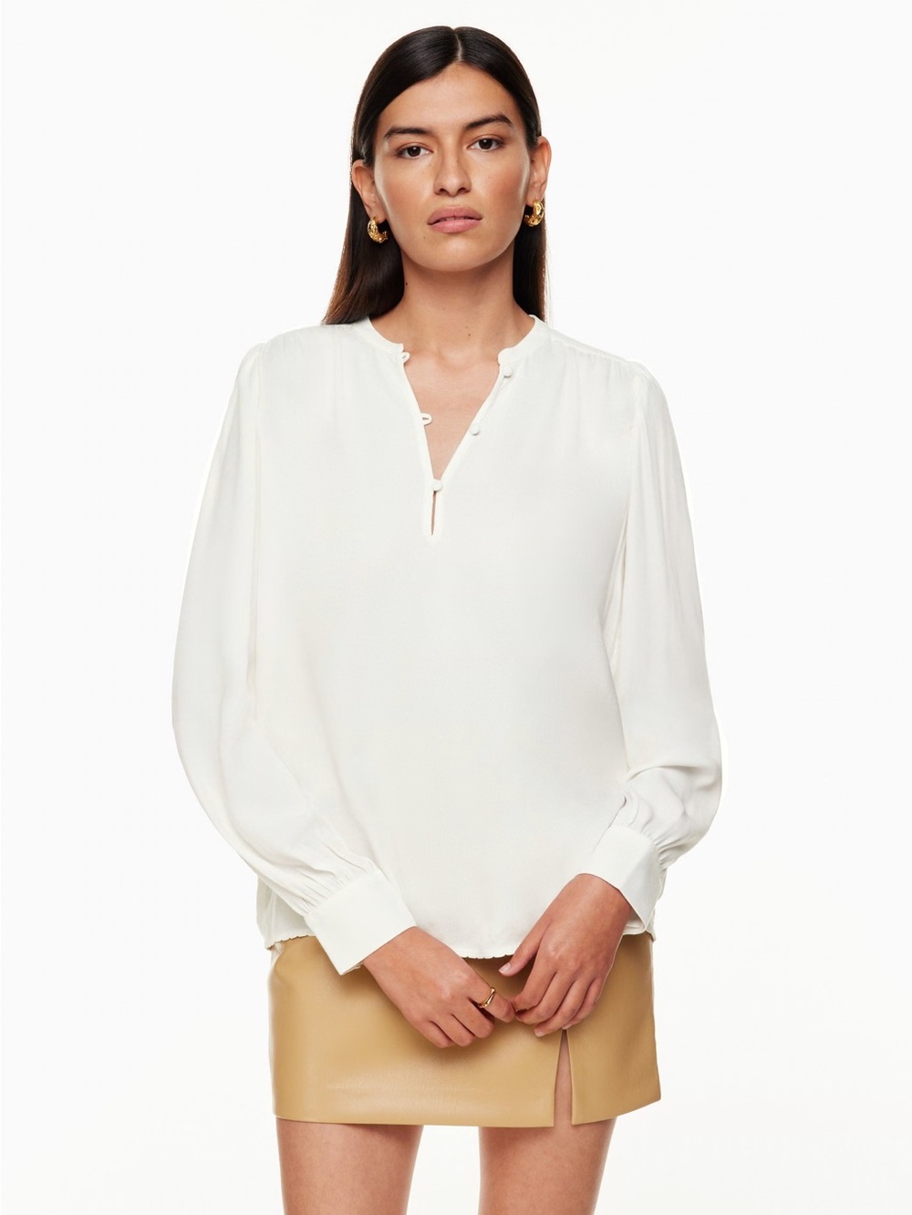 NWT Aritzia Wilfred Ava Puff-Sleeve Blouse
